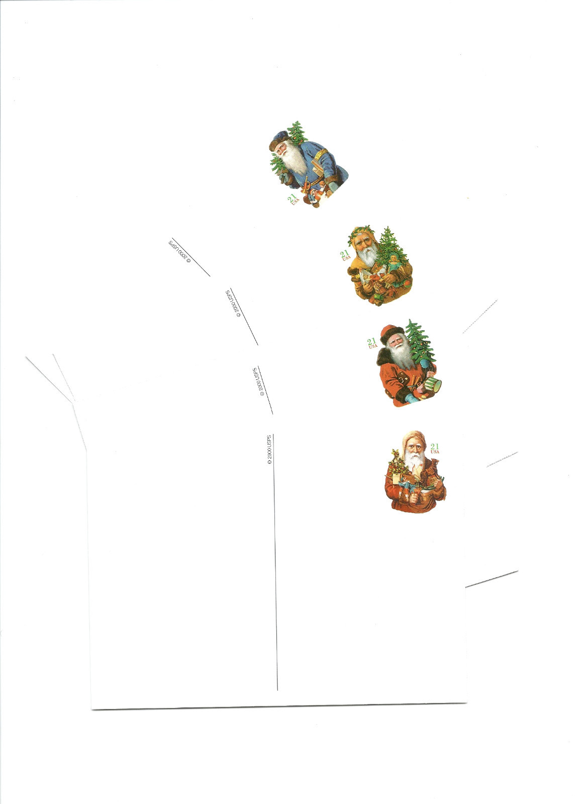 X-Mas Teddy Bears and Snowmen Picture Postal Cards