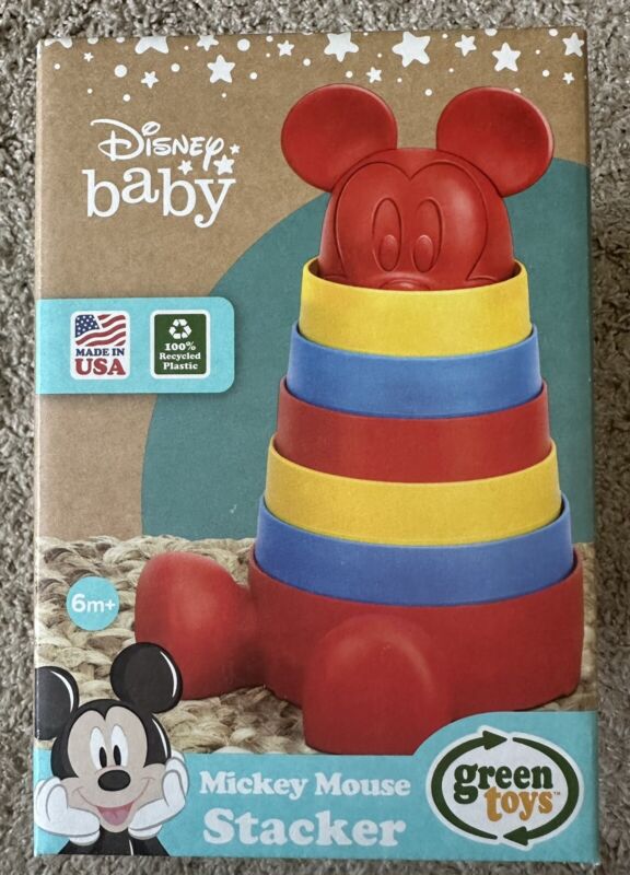 NEW Disney Baby Mickey Mouse Stacker Stacking Toy Green Toys 6+ months
