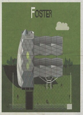 POSTCARD Frederico Babina ''Norman Foster, British Architect'' MINT Unused