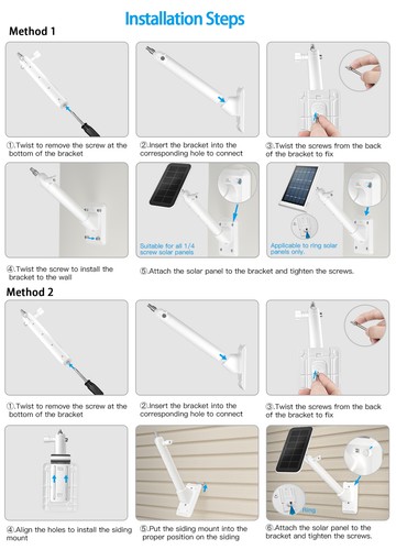  Wall Mount for Ring Solar Panel,Arlo Solar Panel,Eufy /Wasserstein Super Solar