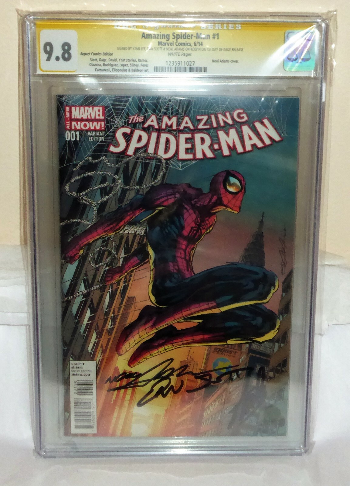 Amazing Spider-Man #1 CGC SS Signature Autograph STAN LEE NEAL ADAMS Variant 🔥