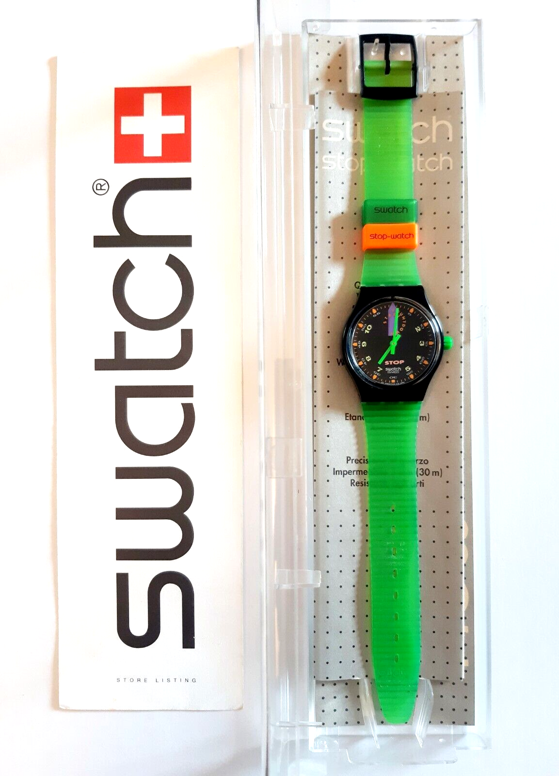Swatch スウォッチ 初代ストップウォッチ JESS'RUSH SSB100 Swatch Stop New NOS Jess Rush SSB100 1992 Vintage Wrist