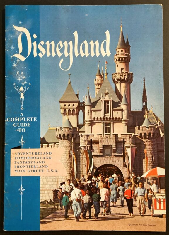 1957 "DISNEYLAND" SOUVENIR GUIDE PICTURE BOOK - YEAR 3 DISNEYANA THEME PARK