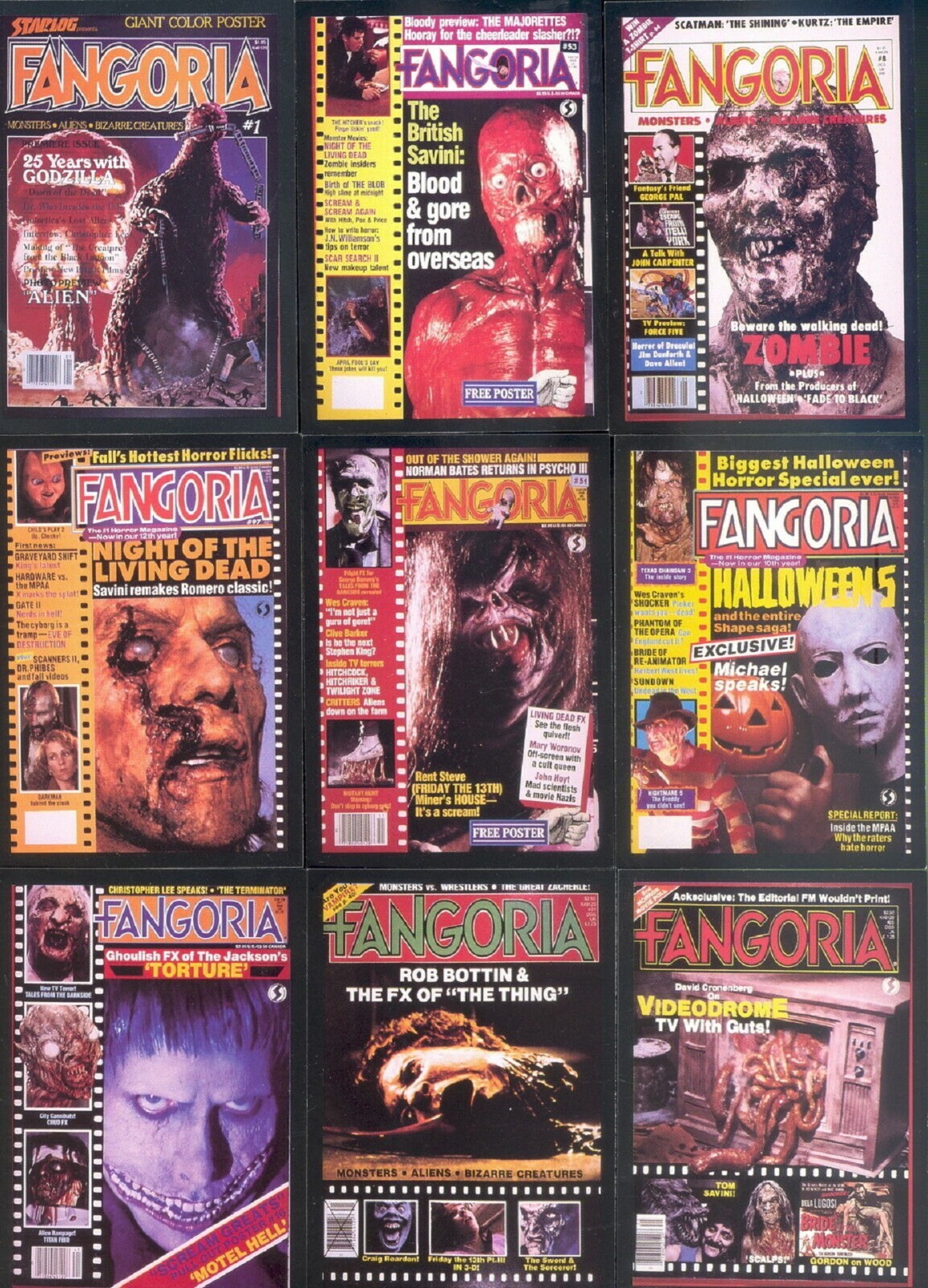 FANGORIA SINGLE TRADING CARDS PICK ONE YOU NEED TO FINISH