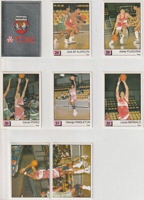 TDK Manresa 1991 Panini Basket Liga ACB Stickers 8-Card Complete Basketball Set