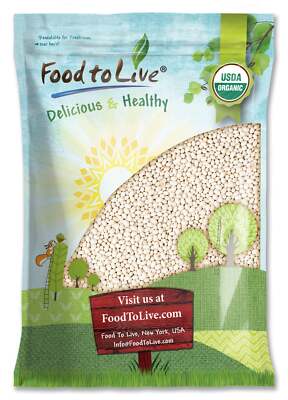 Organic Navy Beans - Non-GMO, Kosher, Raw, Vegan - by Food To Live