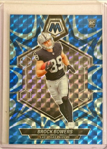 2024 Panini Mosaic Brock Bowers Reactive Blue Rookie RC #313