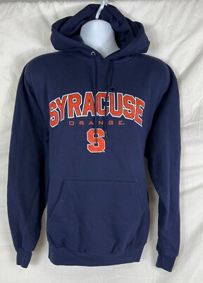 SYRACUSE ORANGE NCAA MEN'S BLUE PULLOVER HOODED SWEATSHIRT MED OR LG FREE SHIP