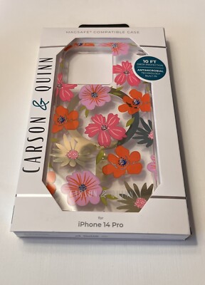 New Carson & Quinn iPhone 14 Pro 6.1  Clear Flower case With MagSafe