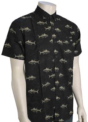 Salty Crew Setting Course Button Down Shirt - Black - New
