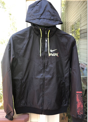 nike heritage catch air blackvolt windrunner jacket cw4708 010 mens size l 224550127739