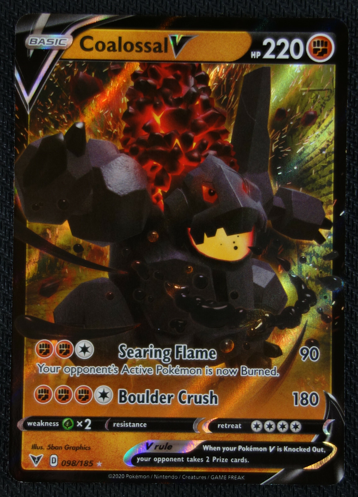 Pokemon Card Coalossal V 098/185 Vivid Voltage NM/M | eBay