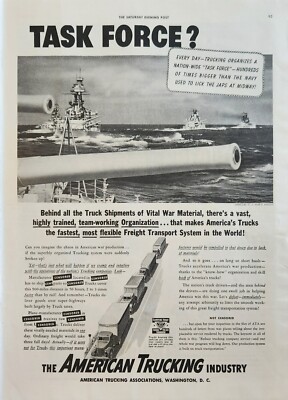 1942 American Trucking Associations Vintage Ad Task Force