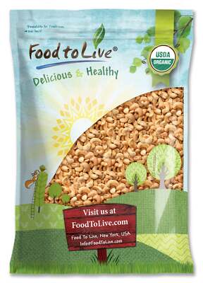 Organic Dry Roasted Whole Cashews – Non-GMO, Unsalted, No Oil Added, Kosher,Bulk