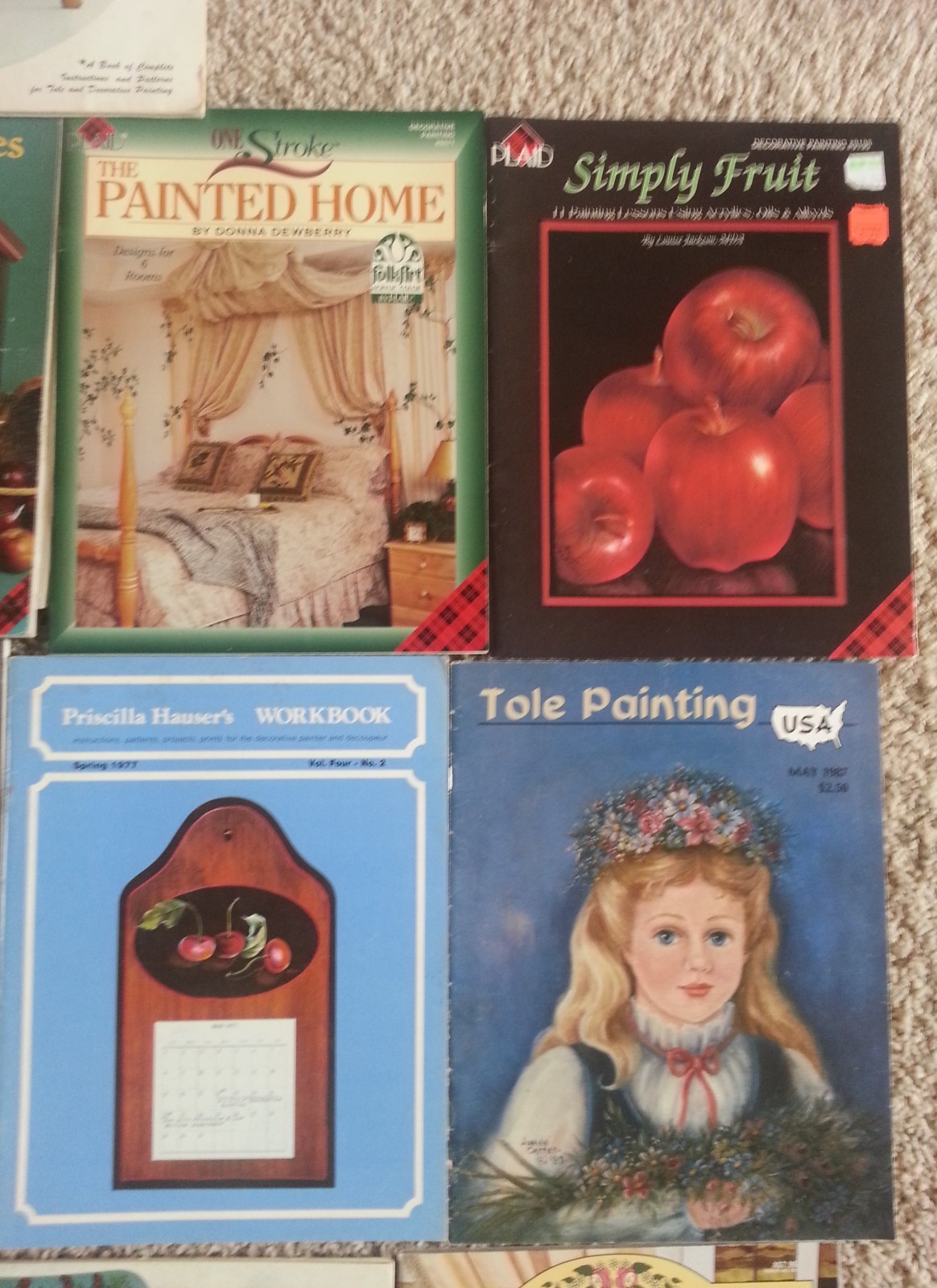 LOT OF 14 PAINTING BOOKS BOOKLETS DECORATIVE TOLE PAINTING ETC.