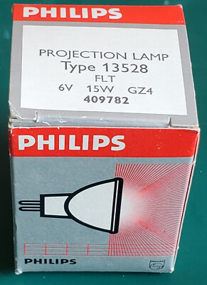 Philips 13528 6V 15W GZ4 409782 Projection Lamp