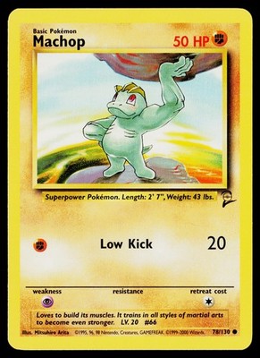 Pokemon Machop #078/130 Base Set 2