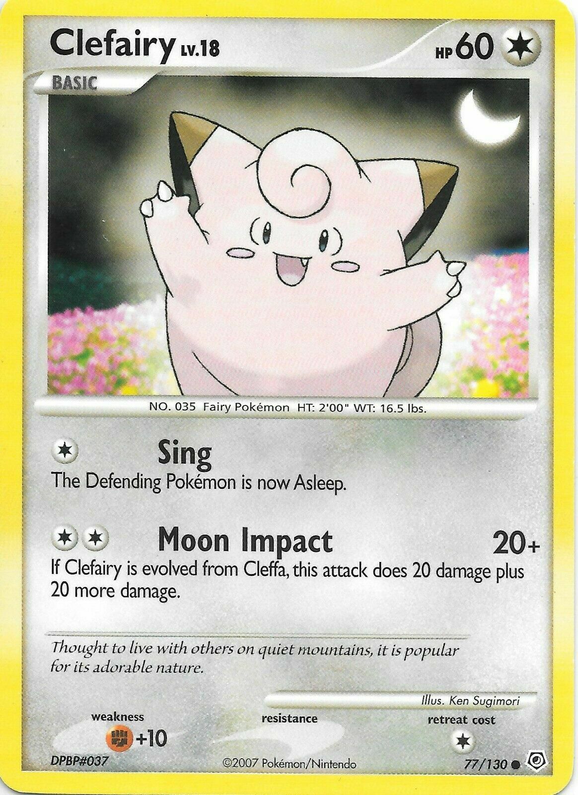 Clefairy 77/130 Diamond & Pearl Common Light Play Pokemon