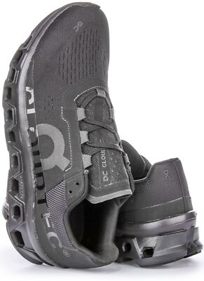 Pre-owned On Running Cloudmster Icic Cloudtec Bounce Runners All Black Mens Us 7 - 13