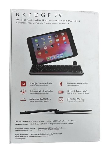 Brydge Wireless Keyboard for iPad Mini 4th & 5th Gen Brydge 7.9