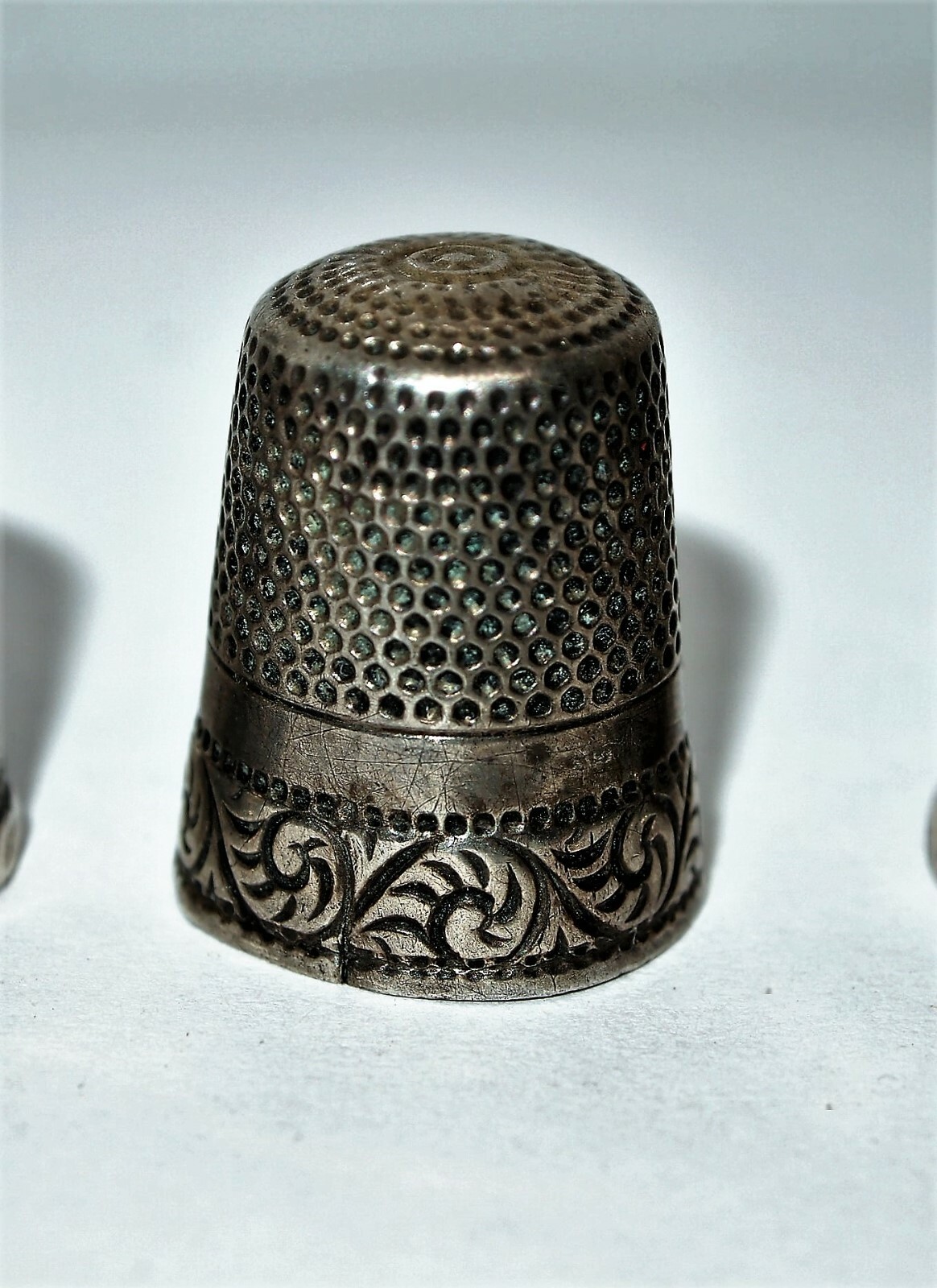 Lot of 3 Vintage Sterling Silver Thimbles, Sewing, Collectible, Estate Find