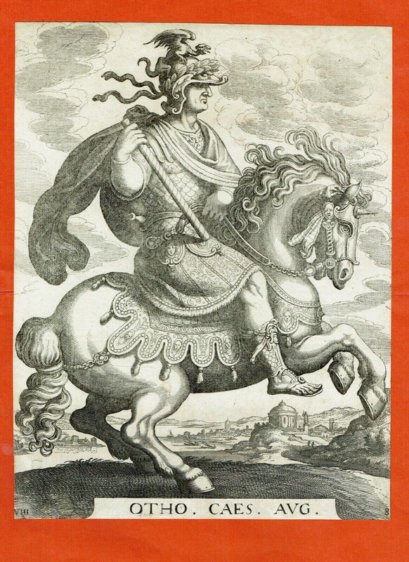 Gaa26-Gravure Originale-Othon-Marcus Salvius Otho-Empereur Romain-17e