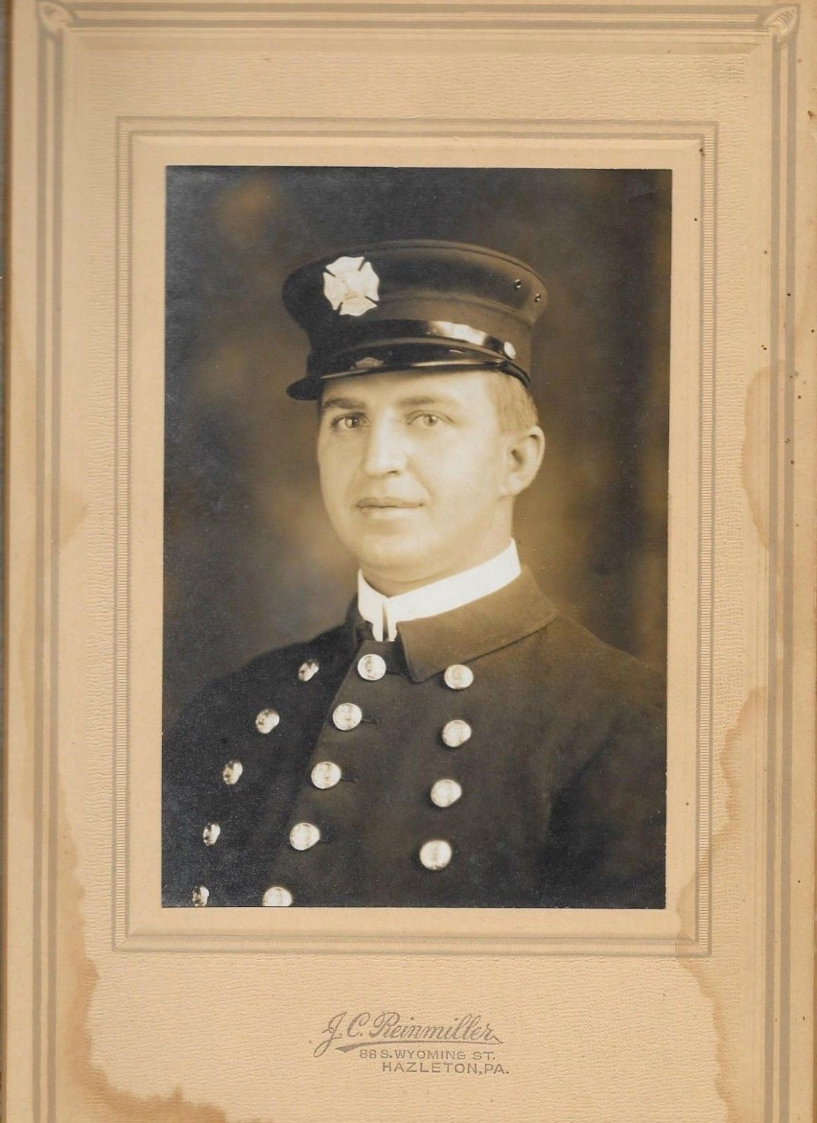 Vintage Antique Fireman Wool Uniform Frock Coat, Hazleton, Pa., Fire Dept. 1905