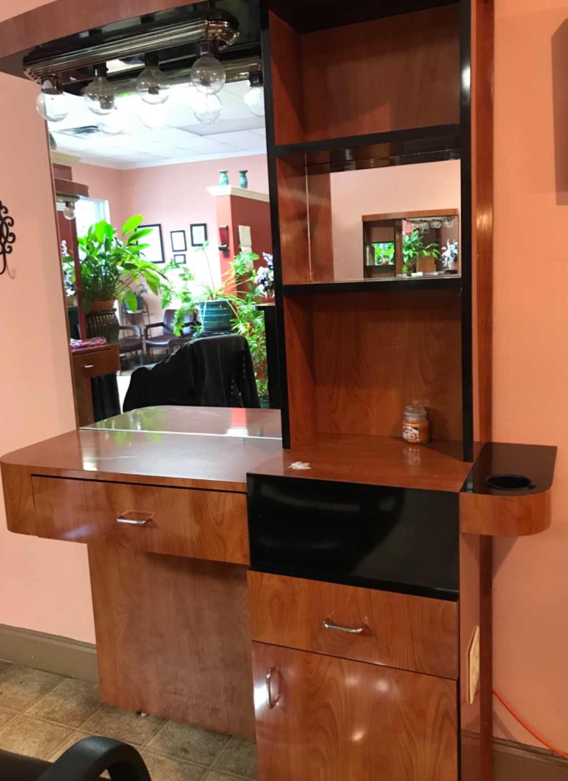 Barber/Beauty Salon Spa Mirrors Station Hair Styling Stations 4 of them.