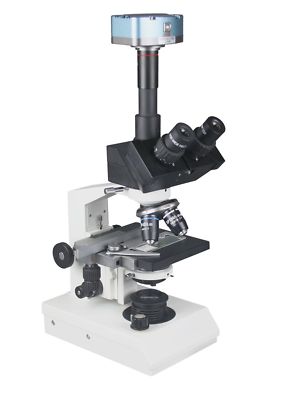 Radical 2000x Professional Compound Trinocular Vet Biology Doc Microscope HD cam