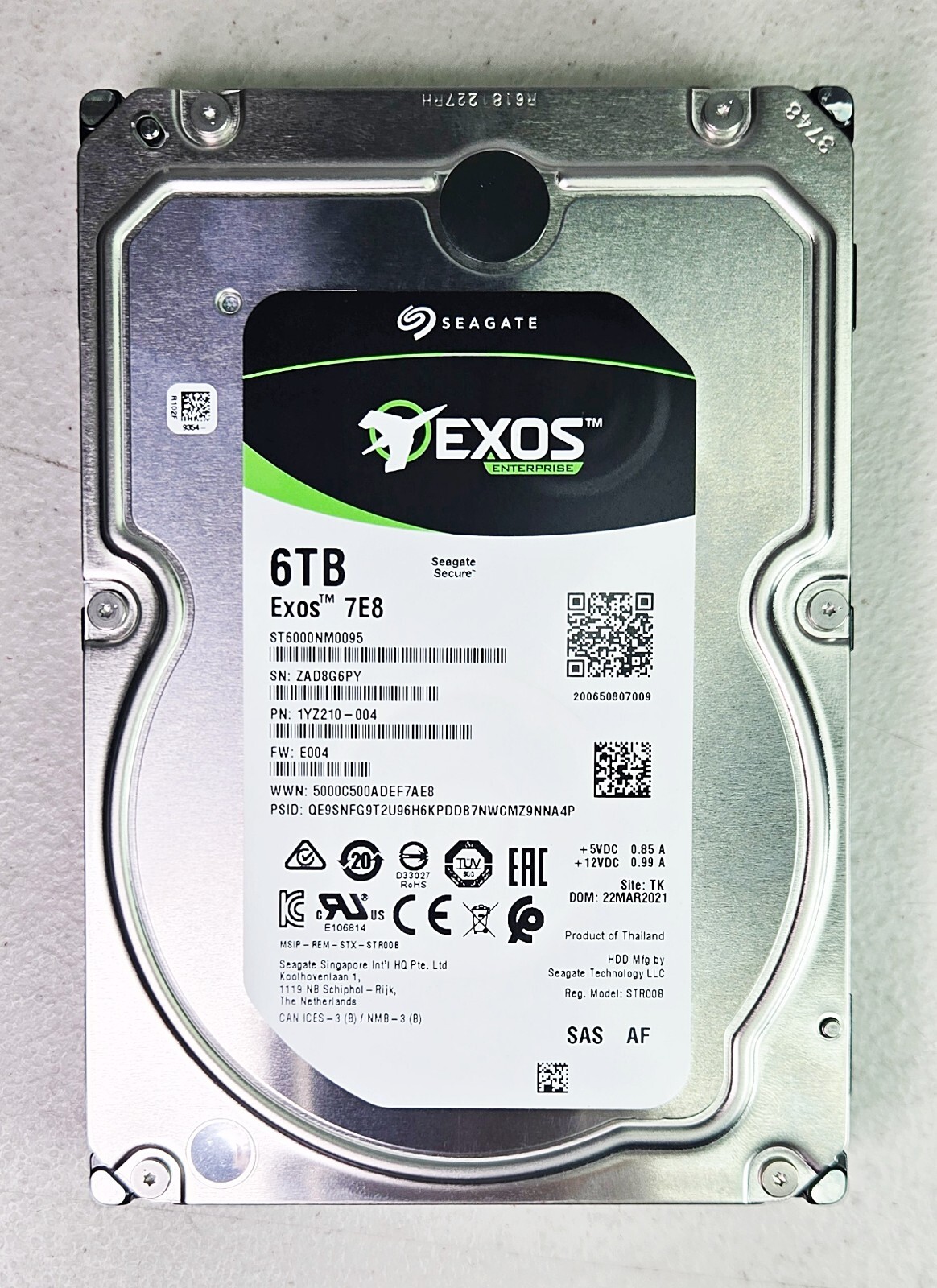 Seagate EXOS 7E8 6TB STR008 Internal Hard Drive 7200RPM 3.5