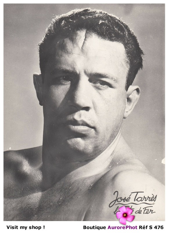 Catch, Le Catcheur JosÃ TarrÃS, TÃTe De Fer, Sport Vintage, Wrestler, 1950 -S476