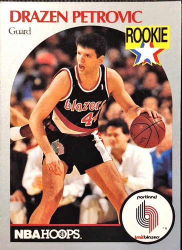 Rare Vintage Mint Condition Drazen Petrovic rookie card NBA Hoops