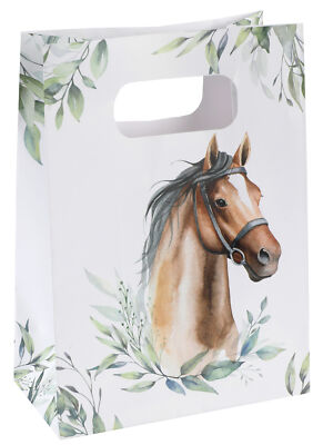 Horse Riding Party Bags Horse Pony Party Favour Loot Take Home Cake Bags x 10