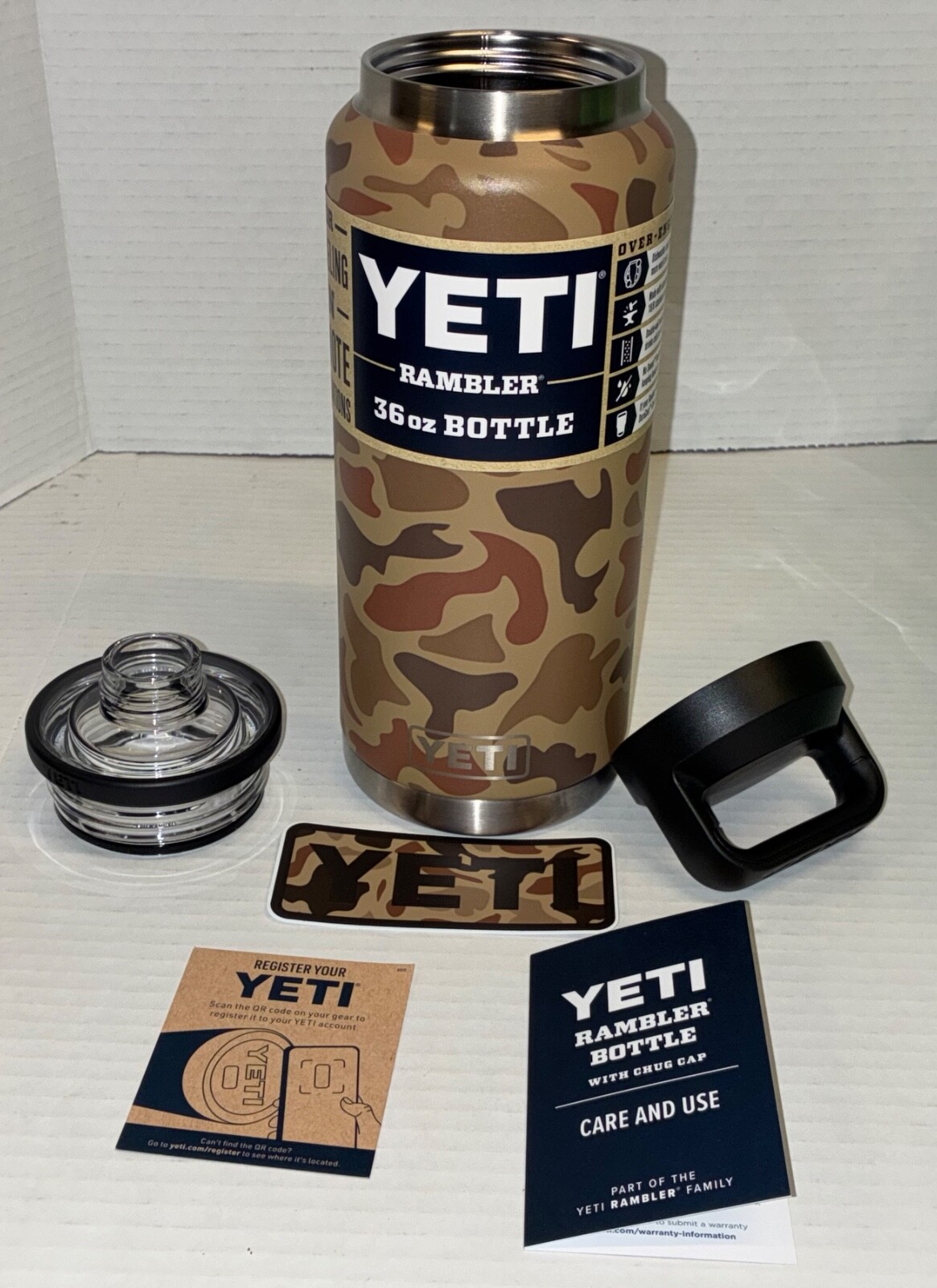 New 2025 Yeti Wetlands Camo 36 oz Rambler Bottle Chug Cap