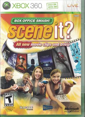 Scene It? Box Office Smash GameOnly For Xbox 360 Trivia Brand New 5E