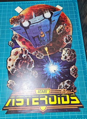Vintage NOS 1982 Die Cut-Double Sided Asteroids Atari Poster Hangable Artfaire