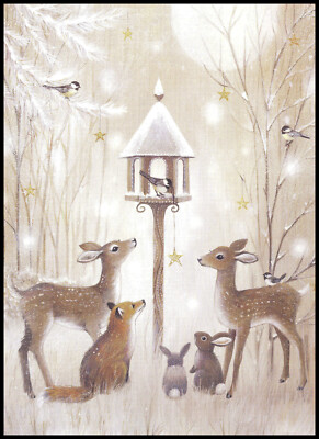 Greeting Card - Bird Deer Fox Rabbit - Sarah Summers - Christmas 0722