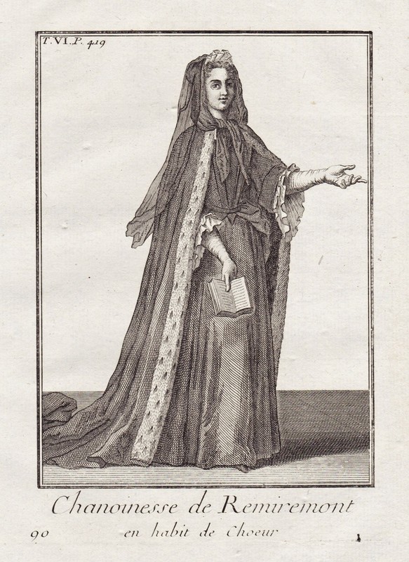 Costumes D'Engraving Des Clercs De Remiremont 1790