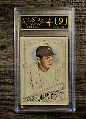 Babe Ruth #3 2018 Topps Allen and Ginter GRADED ASG NM 9