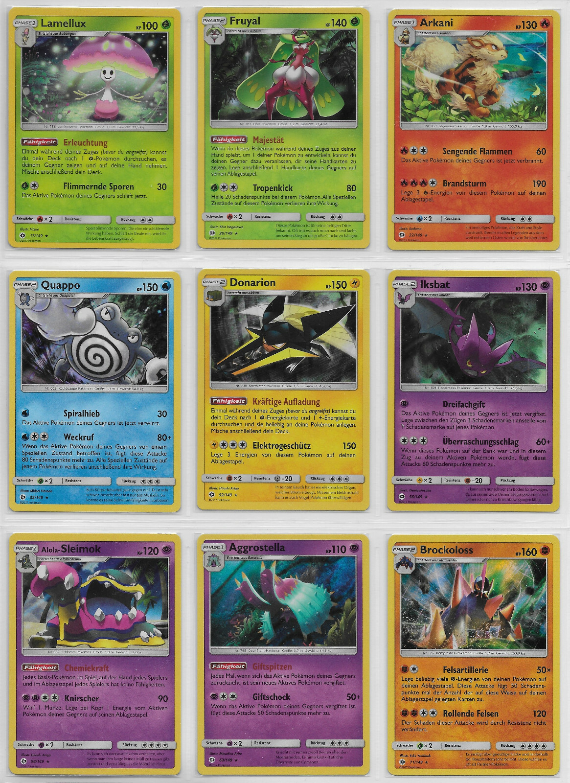 Lot - Pokemon Karten Sammlung - Sonne Mond 2017 - Komplett 1 bis 149 -DE- Mint