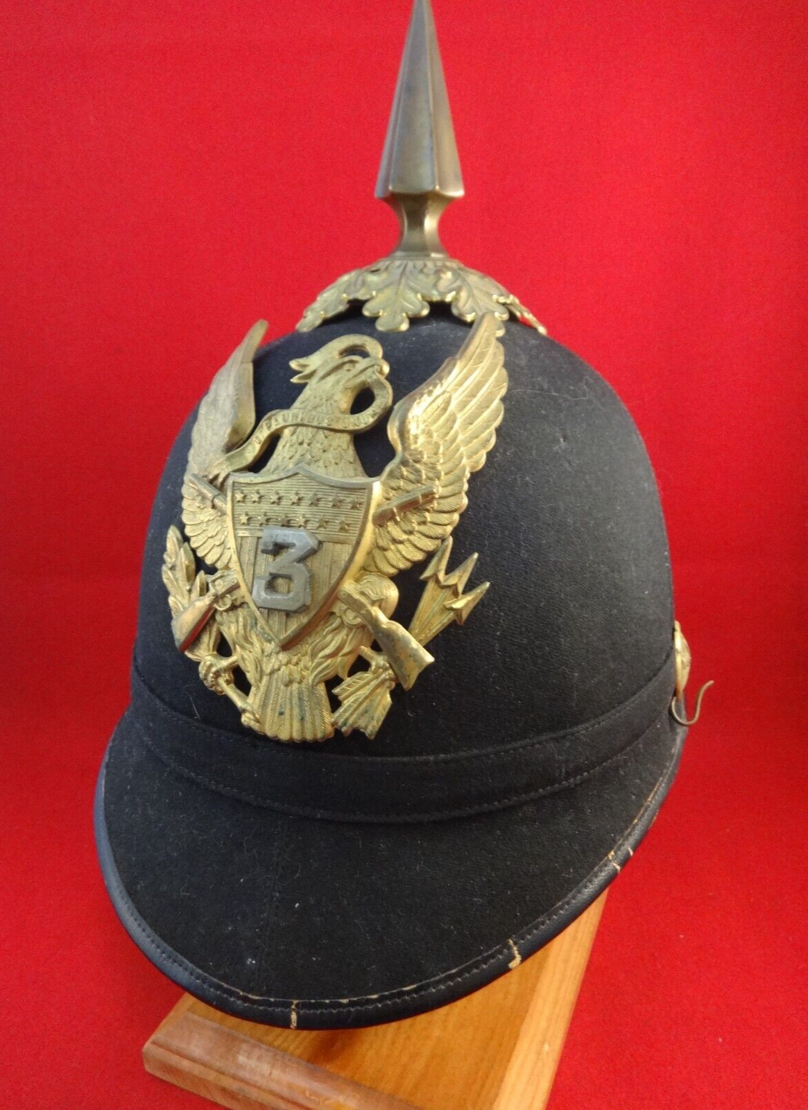 US ARMY 3rd INFANTRY COMPANY OFFICER 1881 PRIVATE PURCHASE DRESS HELMET SUPER Jl