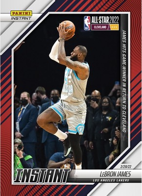 LeBron James Lakers Panini Instant Hits Game-Winner Return Cleveland Card-LE/99