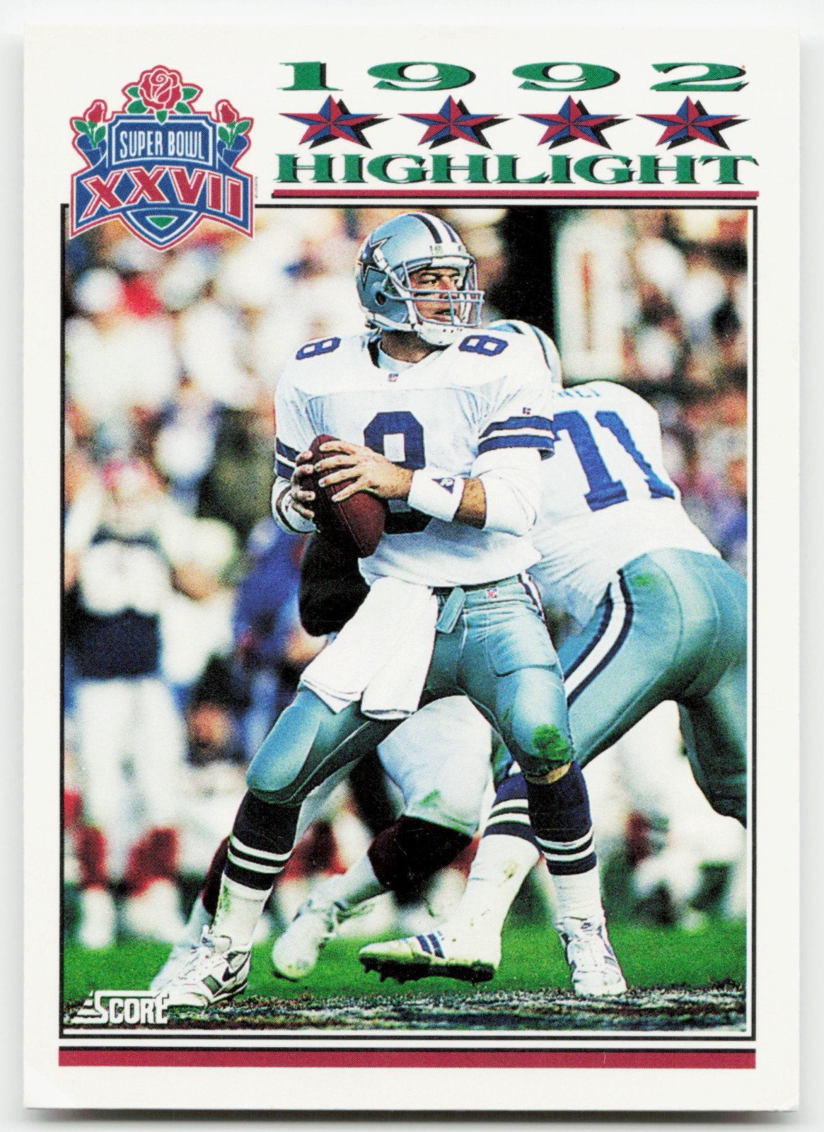 1993 Panini Score 1992 Super Bowl Highlight Troy Aikman #211