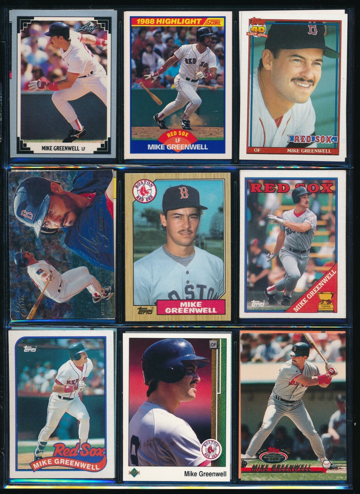 Lot (17) Mike Greenwell 1987 Topps #259 #90 12 323 493 659