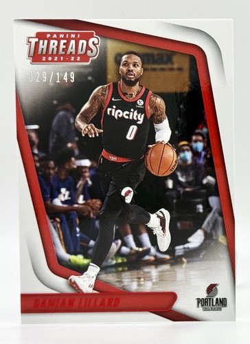 2021-22 Panini Chronicles Threads Red #77 Damian Lillard 29