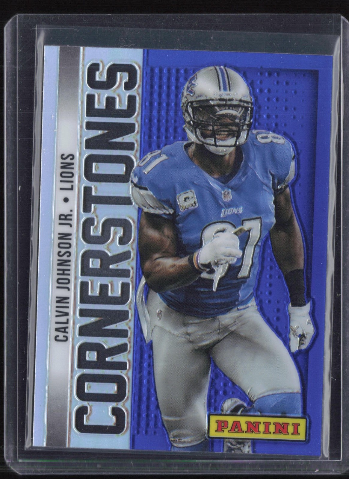 2013 Panini Monster Box Blue Prizm Cornerstones #19 Calvin Johnson