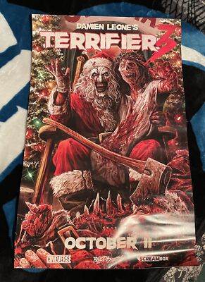 Terrifier 3 Movie Poster 11x17 - Art The Clown 2023 Horror Film Poster Reproduction