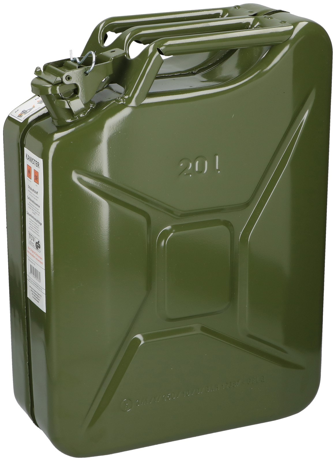 20 Litre Army Green Jerry Can Petrol Diesel Storage UN Certified Metal