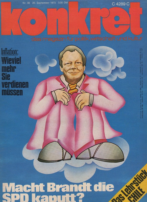Politisches Magazin Konkret - Nr. 38 - September 1973 / Deutsche Ausgabe