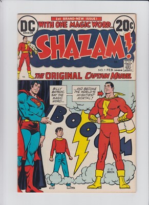 Shazam! #1 - First DC Printing, The Original Captain Marvel, Superman (6.0) 1973